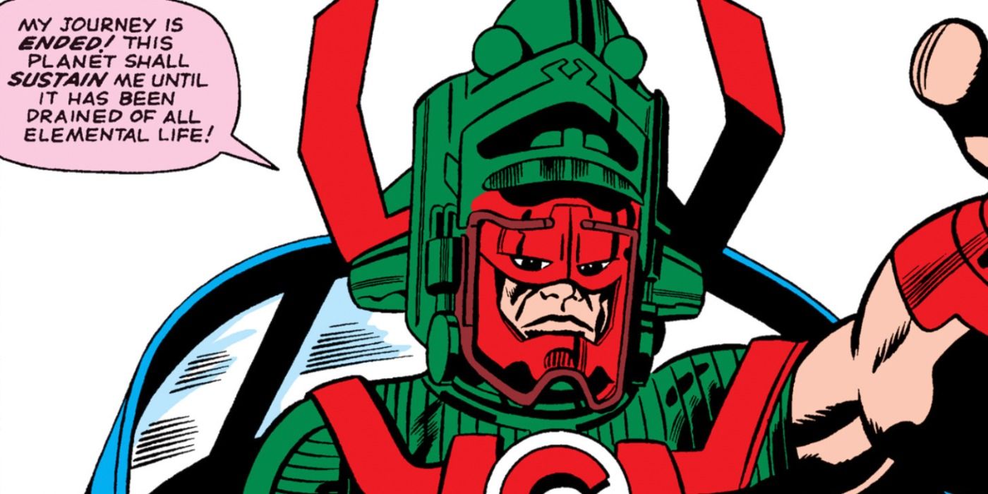 Galactus chega à Terra na Marvel Comics.