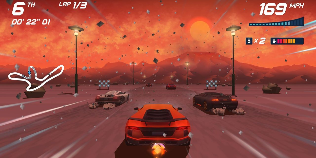 Gameplay from Horizon Chase Turbo on Switch