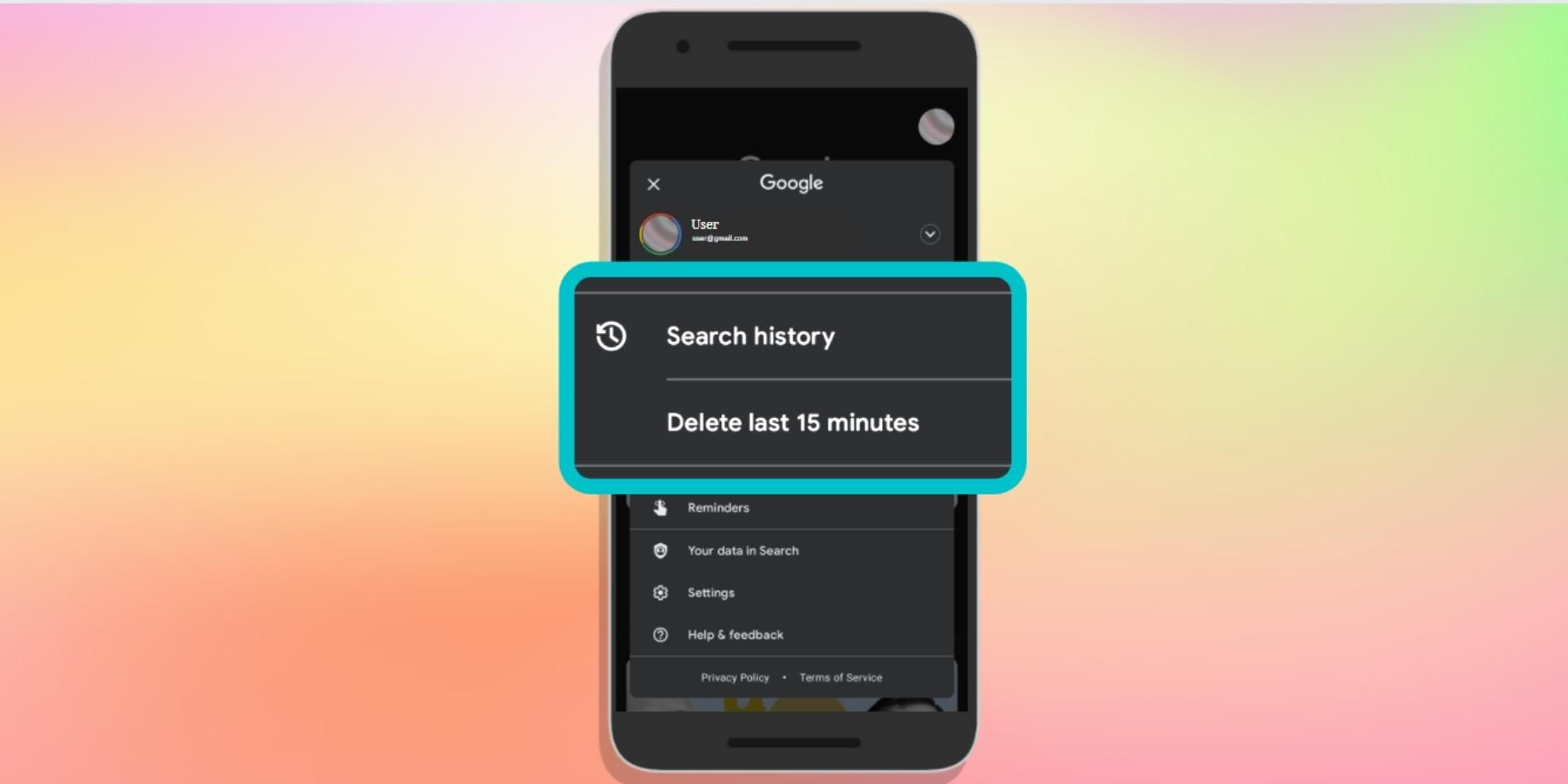 Google Releases Delete Last 15 Minutes For Android