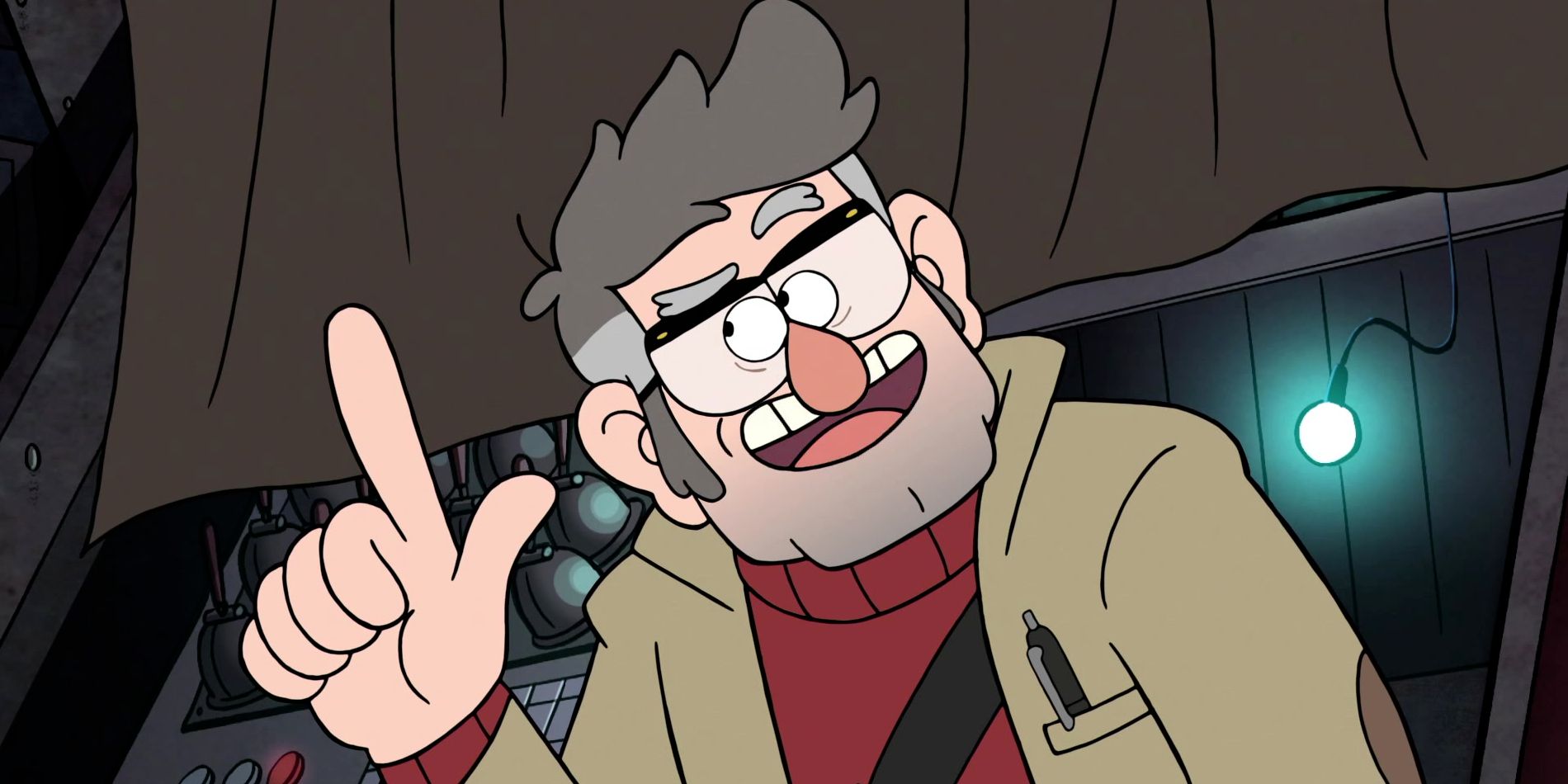 Grunkle Ford pointing in Gravity Falls