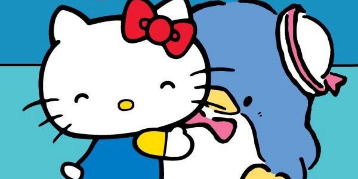 Hello Kitty abraçando o smoking Sam.