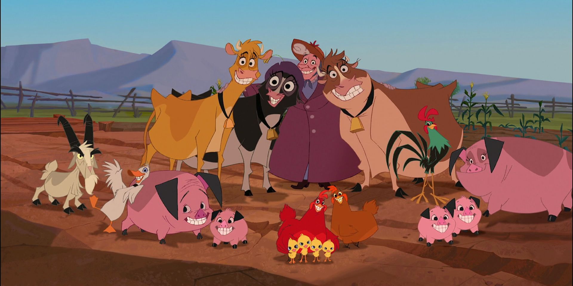 The characters from Disney's 2004 film Home on the Range.