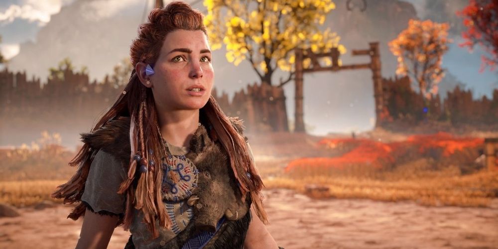 Aloy stands in the desert in Horizon Forbidden West