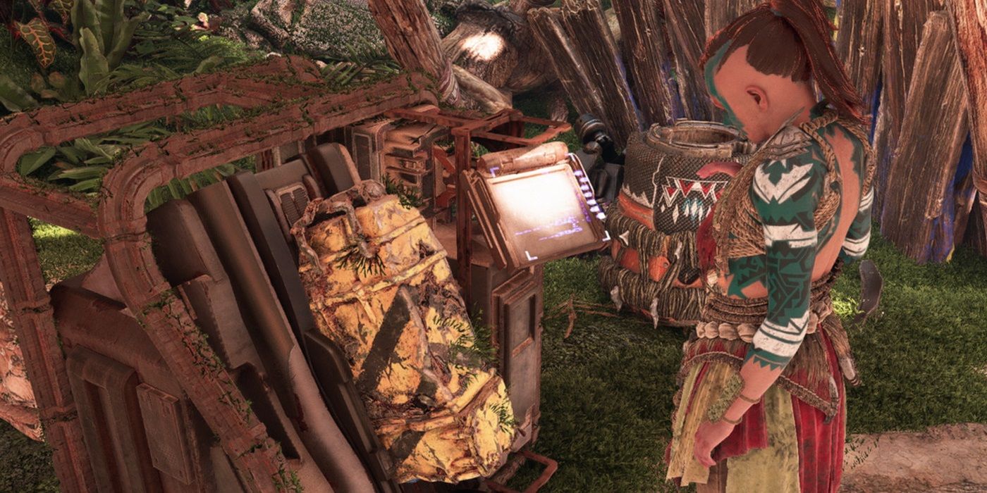 Aloy and a Black Box in Horizon Forbidden West