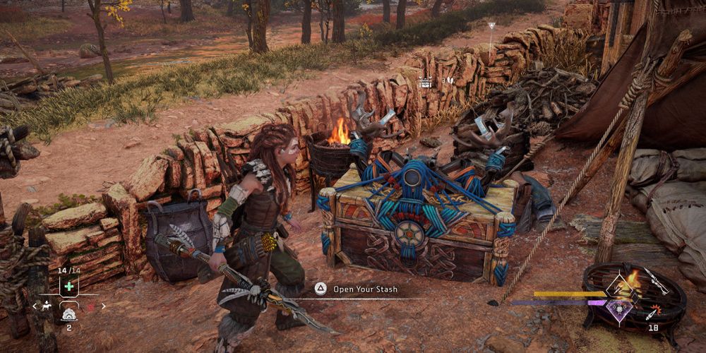 Aloy finds a crate in Horizon Forbidden West