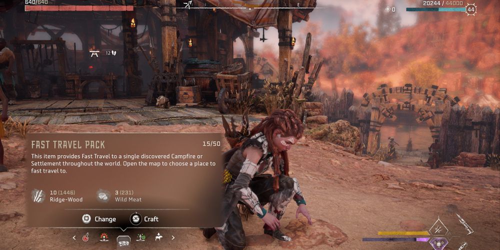 Aloy uses Fast Travel in Horizon Forbidden West