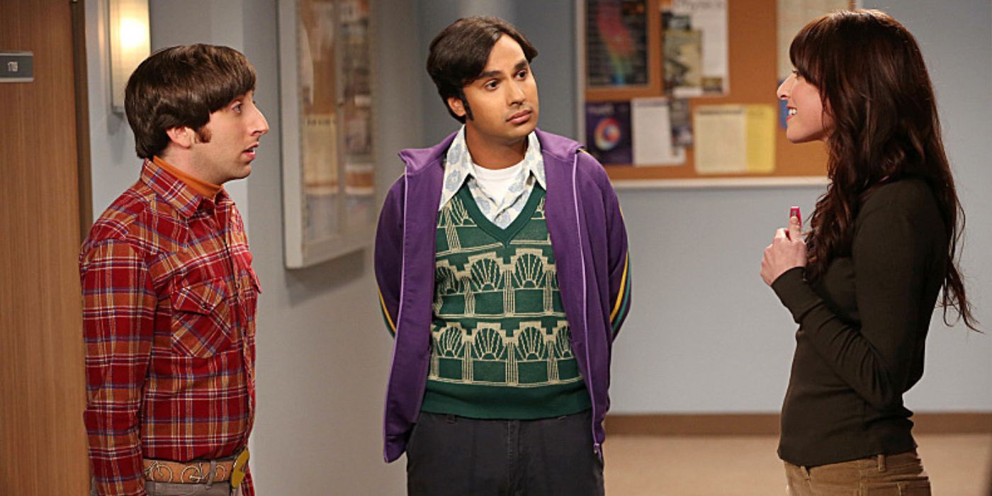 Howard and Raj talk to Alex at work on TBBT