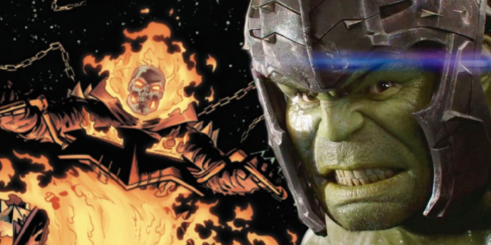 Gladiator Hulk in Thor: Ragnarok and 2022 Comic Book Ghost Rider