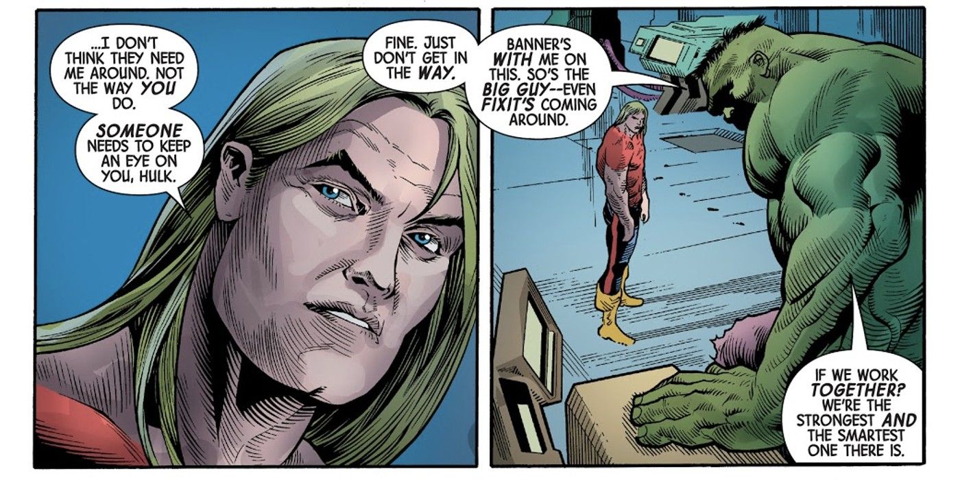 Hulk and Samson talking in Immortal Hulk.