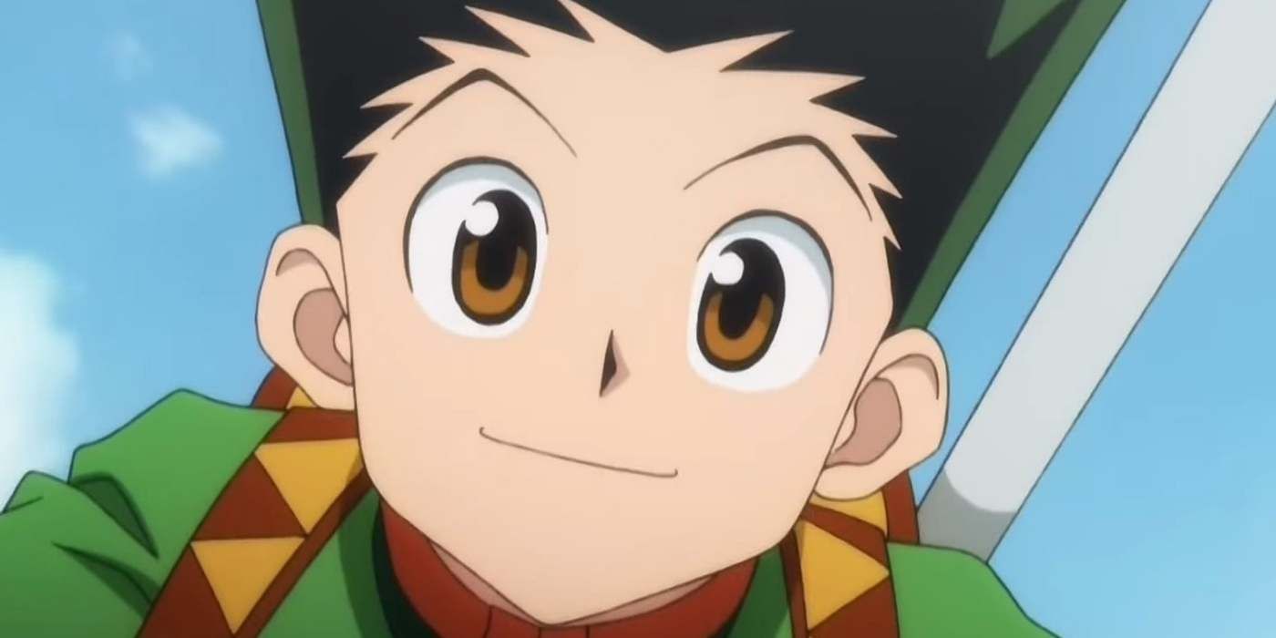 Gun smiling happily in Hunter x Hunter