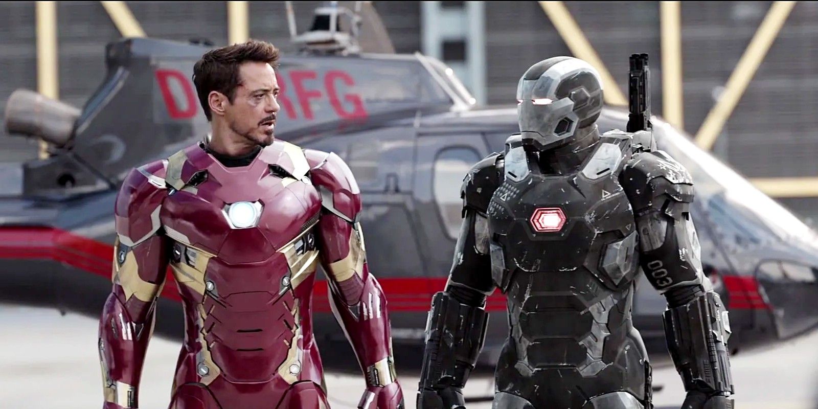 Iron Man and War Machine in Civil War