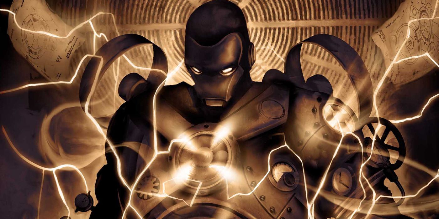 Daredevil cover depicting Iron Man's Tesla Armor.