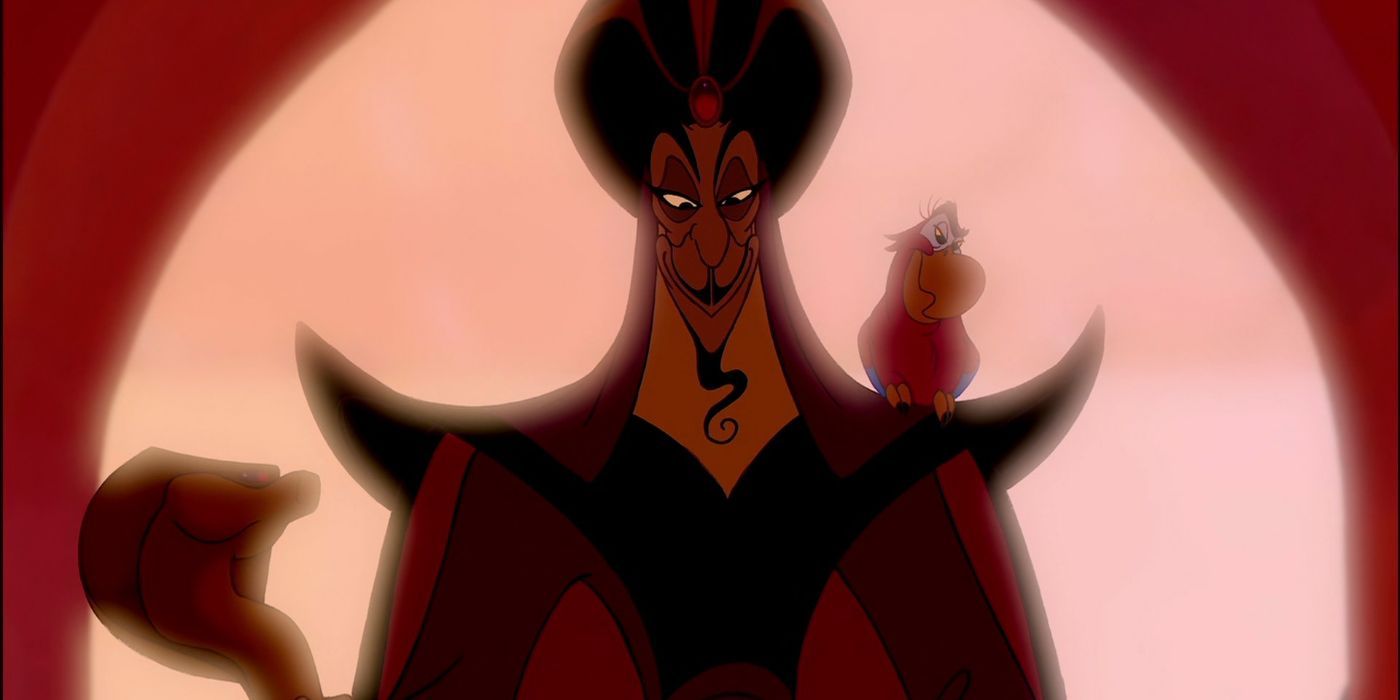 Jafar and Iago in Aladdin
