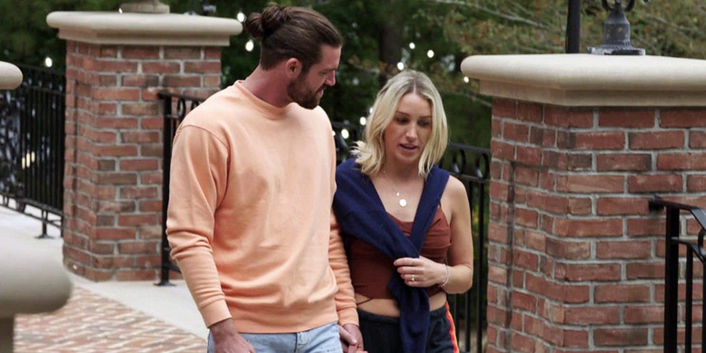 An image of Kurt Sowers and Amanda Pace walking down the street together on Joe Millionaire