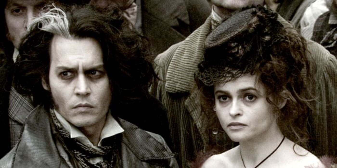 Johnny Depp and Helena Bonham Carter in Sweeney Todd musical
