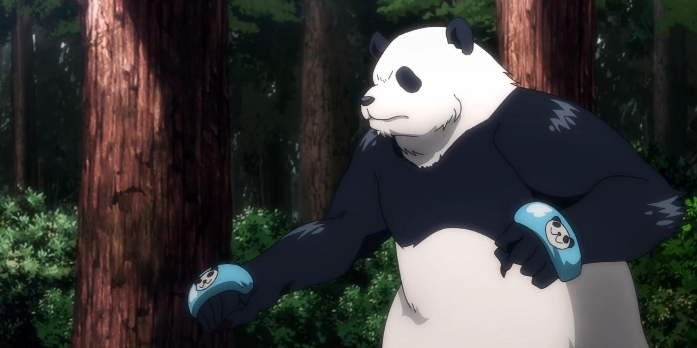 Panda getting ready to fight in Jujutsu Kaisen