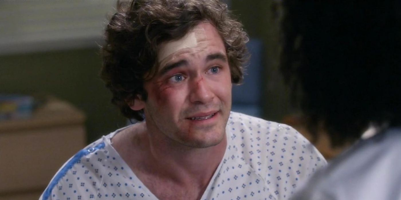 An injured patient sitting in bed asking a doctor how a girl is doing