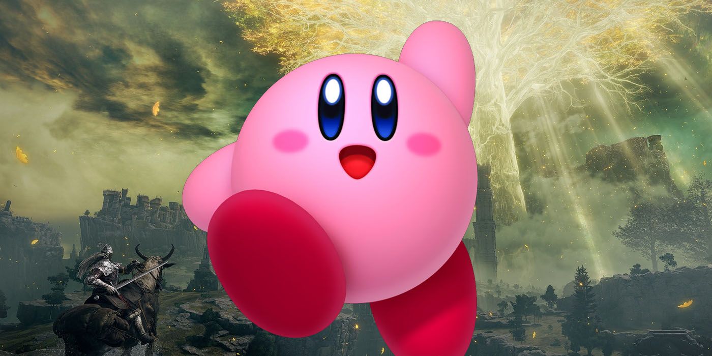 Kirby Elden Ring Enemy Rolling