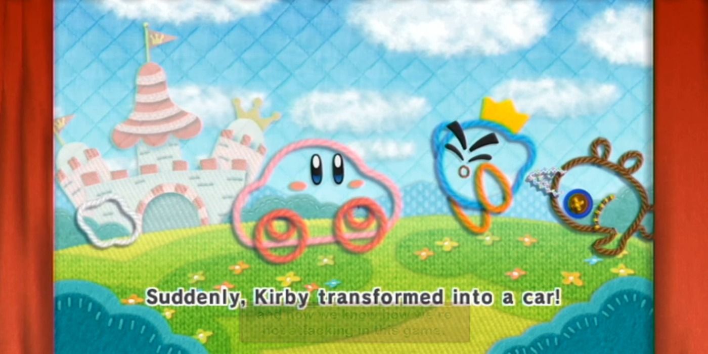 Kirby Epic Yarn Car Transformation
