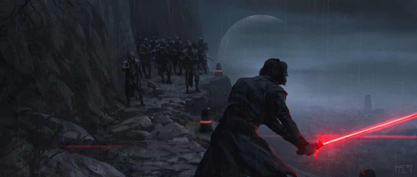 Rise of Skywalker Concept Art Shows Kylo Ren's Violent Search For Exegol