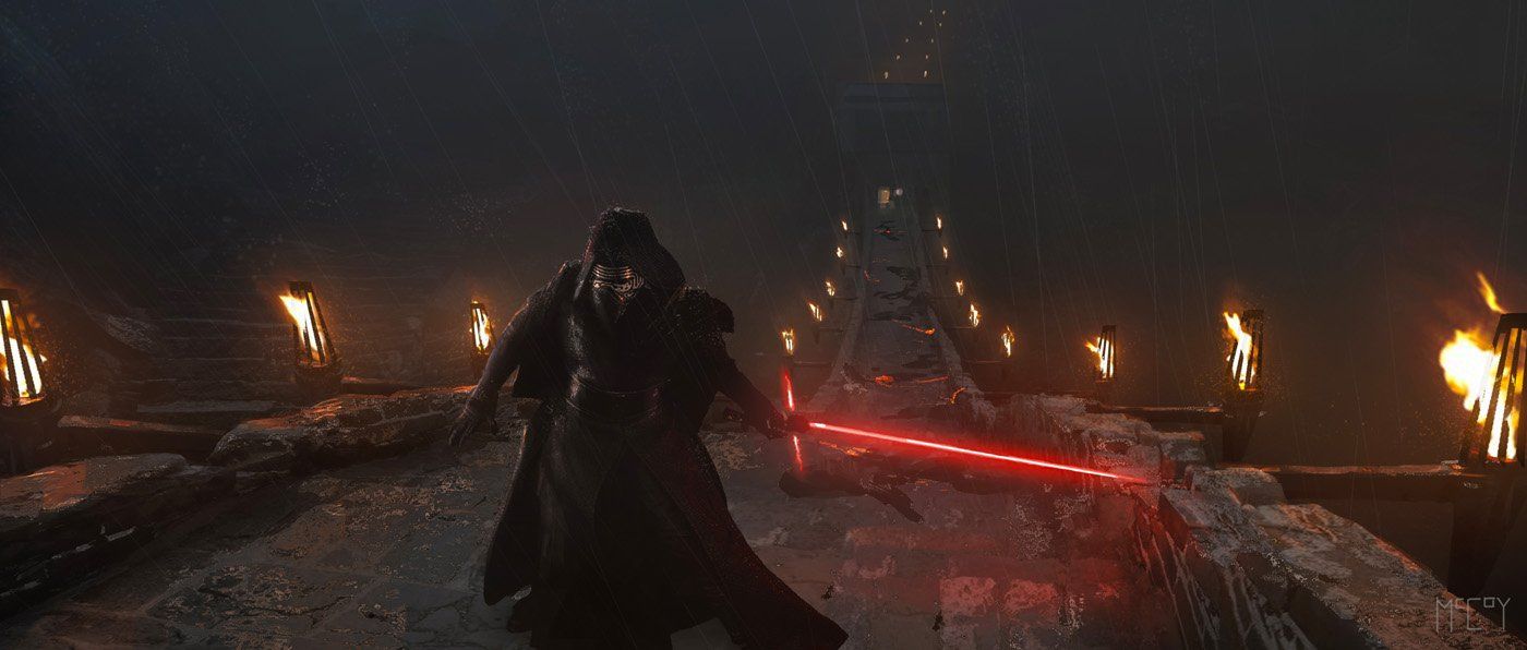 Rise of Skywalker Concept Art Shows Kylo Ren's Violent Search For Exegol