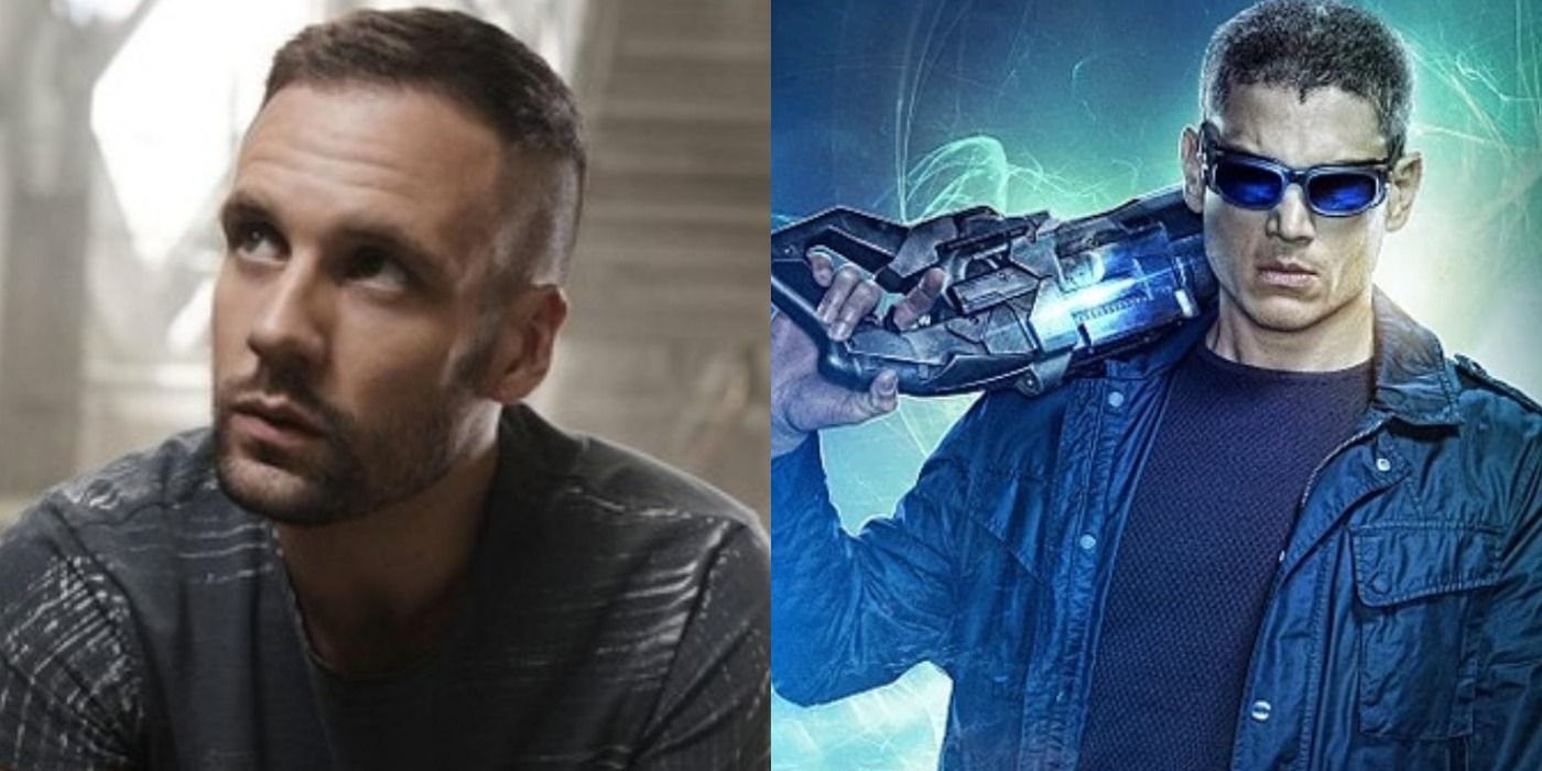 A split image features Lance Hunter in Agents of SHIELD and Leonard Snart in Legends of Tomorrow