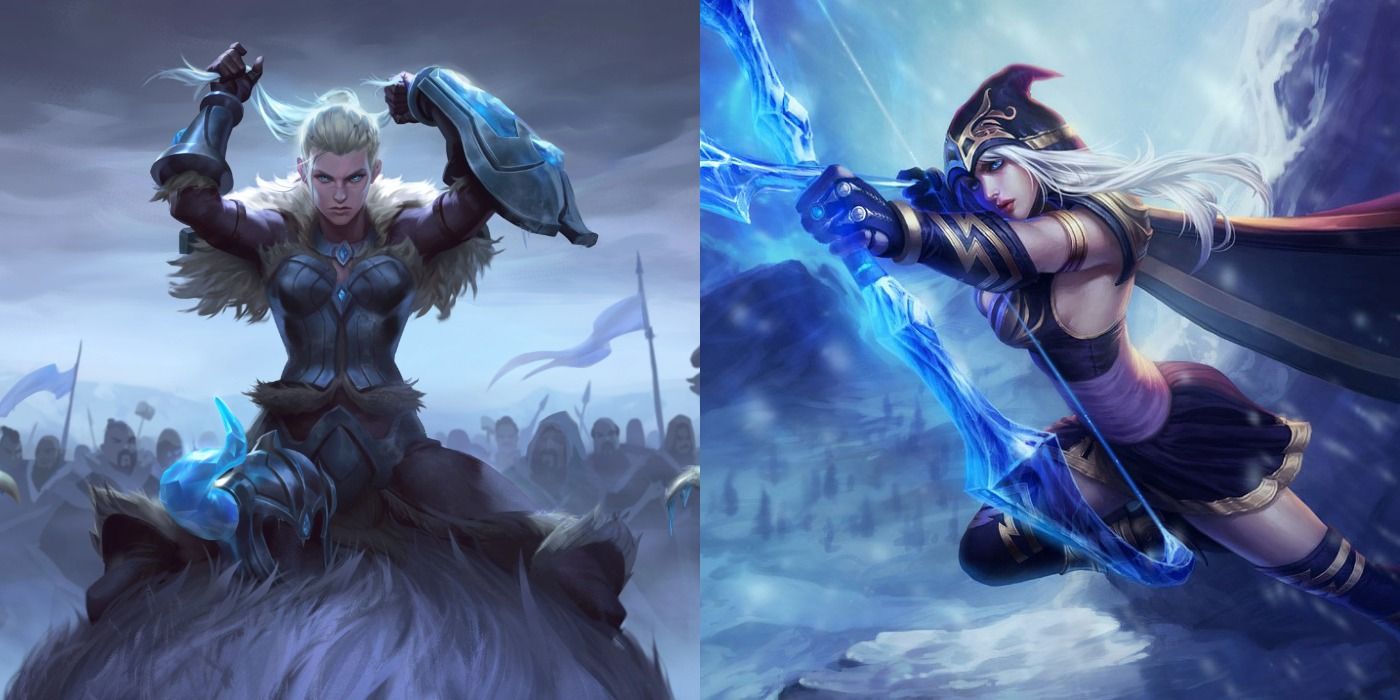 Split image showing Ashe and Sejuani in League of Legends