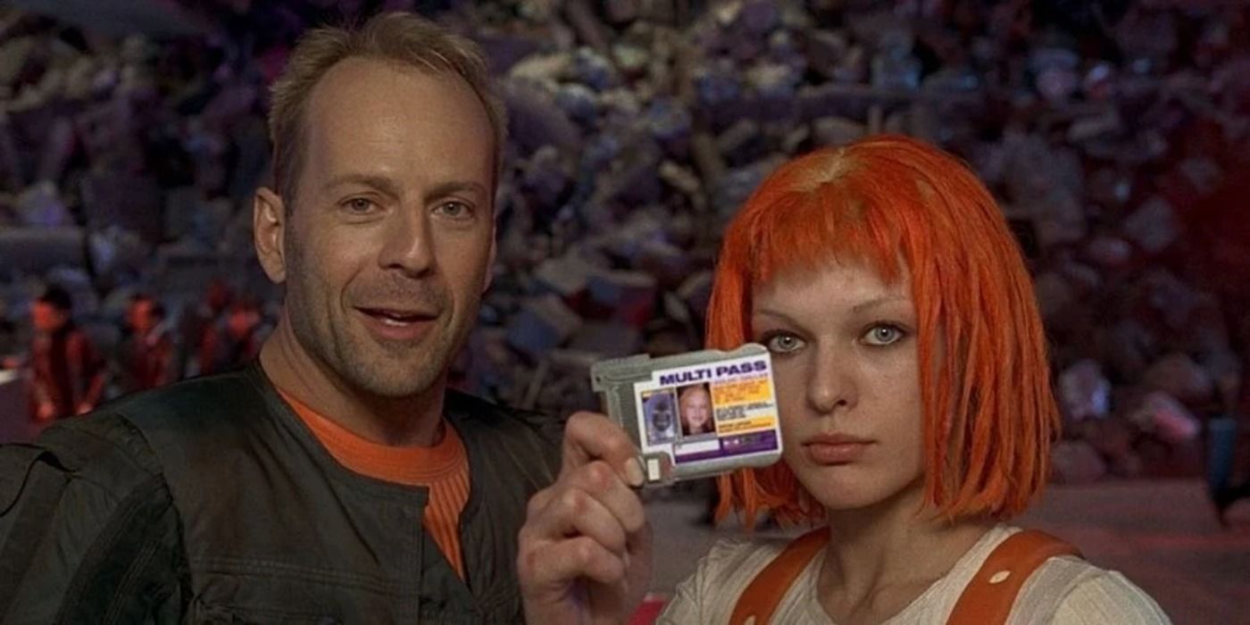 Leeloo and Korben Dallas with the Fifth Element multipass.