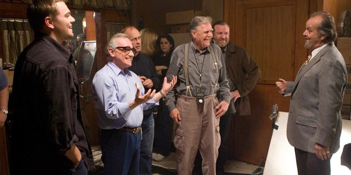 Leonardo DiCaprio, Jack Nicholson and Martin Scorsese crack jokes on the set of The Departed