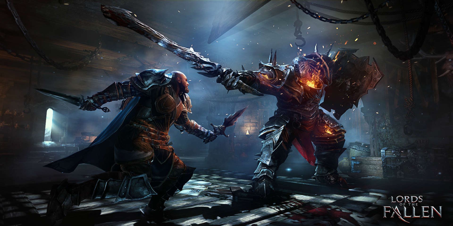 A promotional image for the 2014 video game Lords of the Fallen.