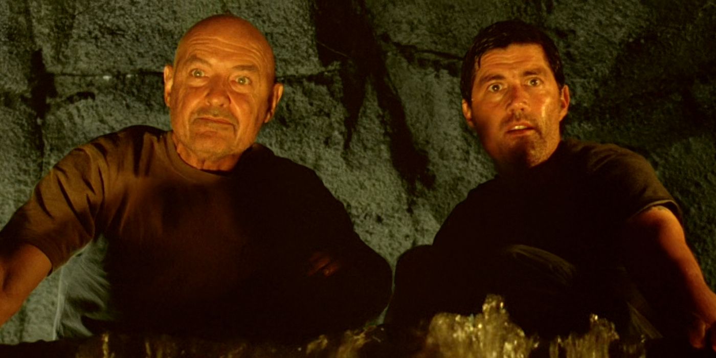Perdido: Jack &  Locke na caverna no final da 6ª temporada