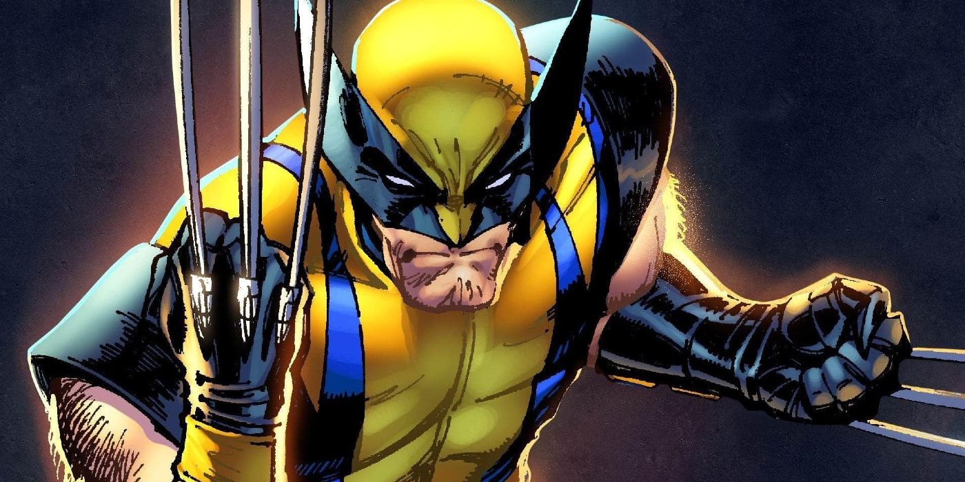 Wolverine showing off his claws and growling in the comics.