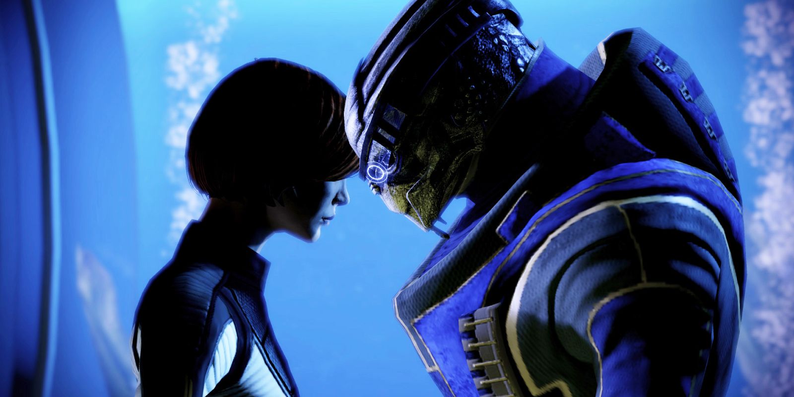 Shepard romances Garrus in Mass Effect