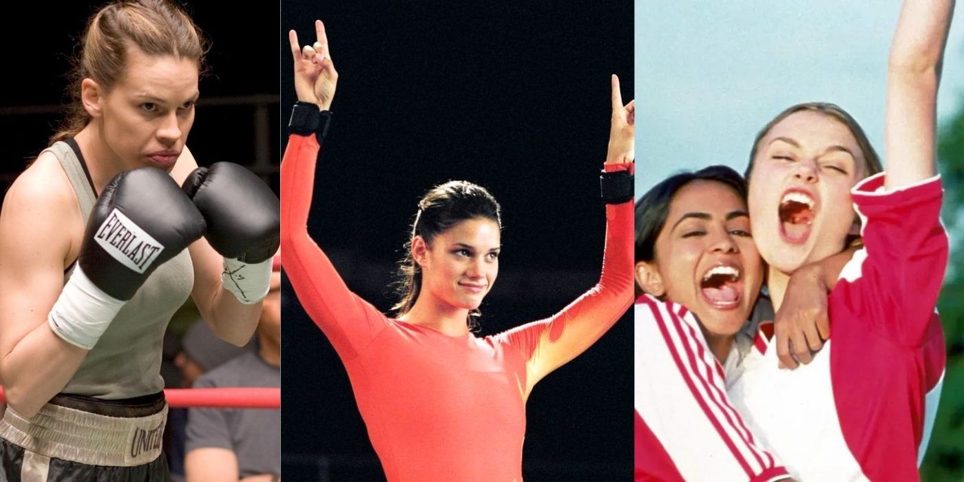 Female leads from three sports movies:Million Dollar Baby, Stick It, and Bend It Like Beckham