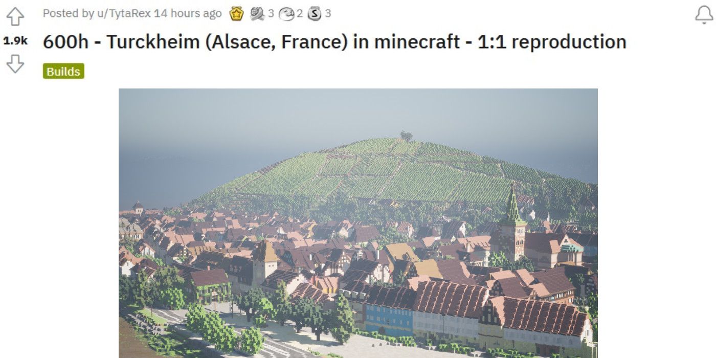 Minecraft Alsace Reddit Post