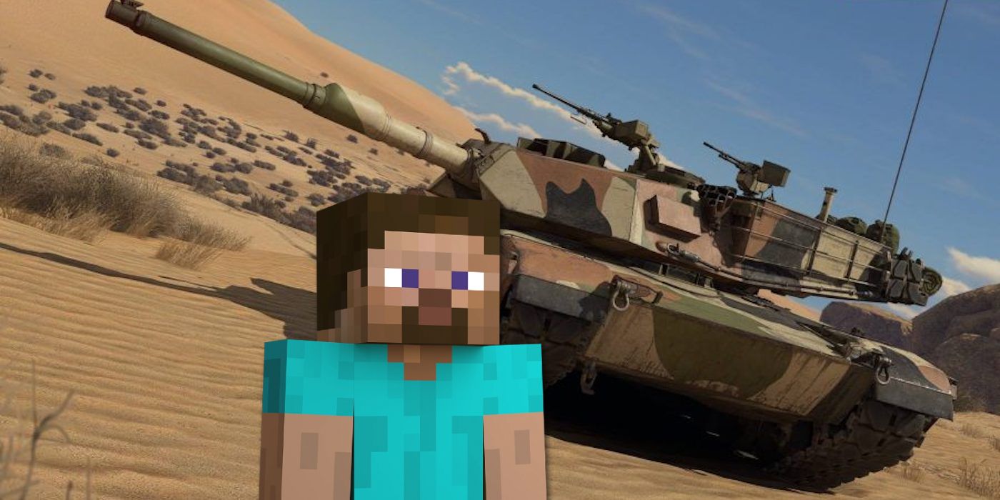 Minecraft player builds Steve a tank