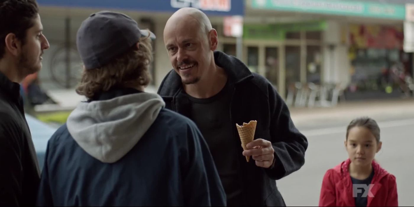 A man holding an Ice Cream Cone on Mr. Inbetween TV Show