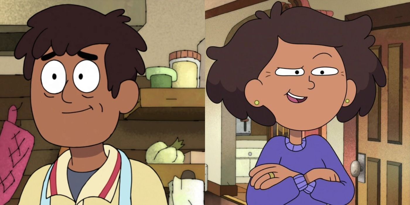 Split Image of Mr and Mrs Boonchuy From Amphibia