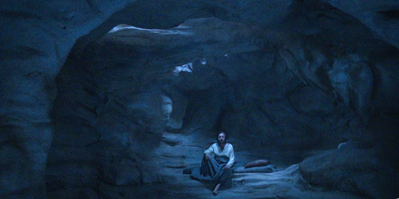 Obi-Wan sits in his cave in Obi-Wan Kenobi