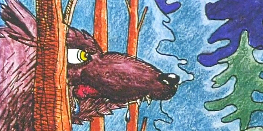 A cartoon wolf in the opening credits of Freeway