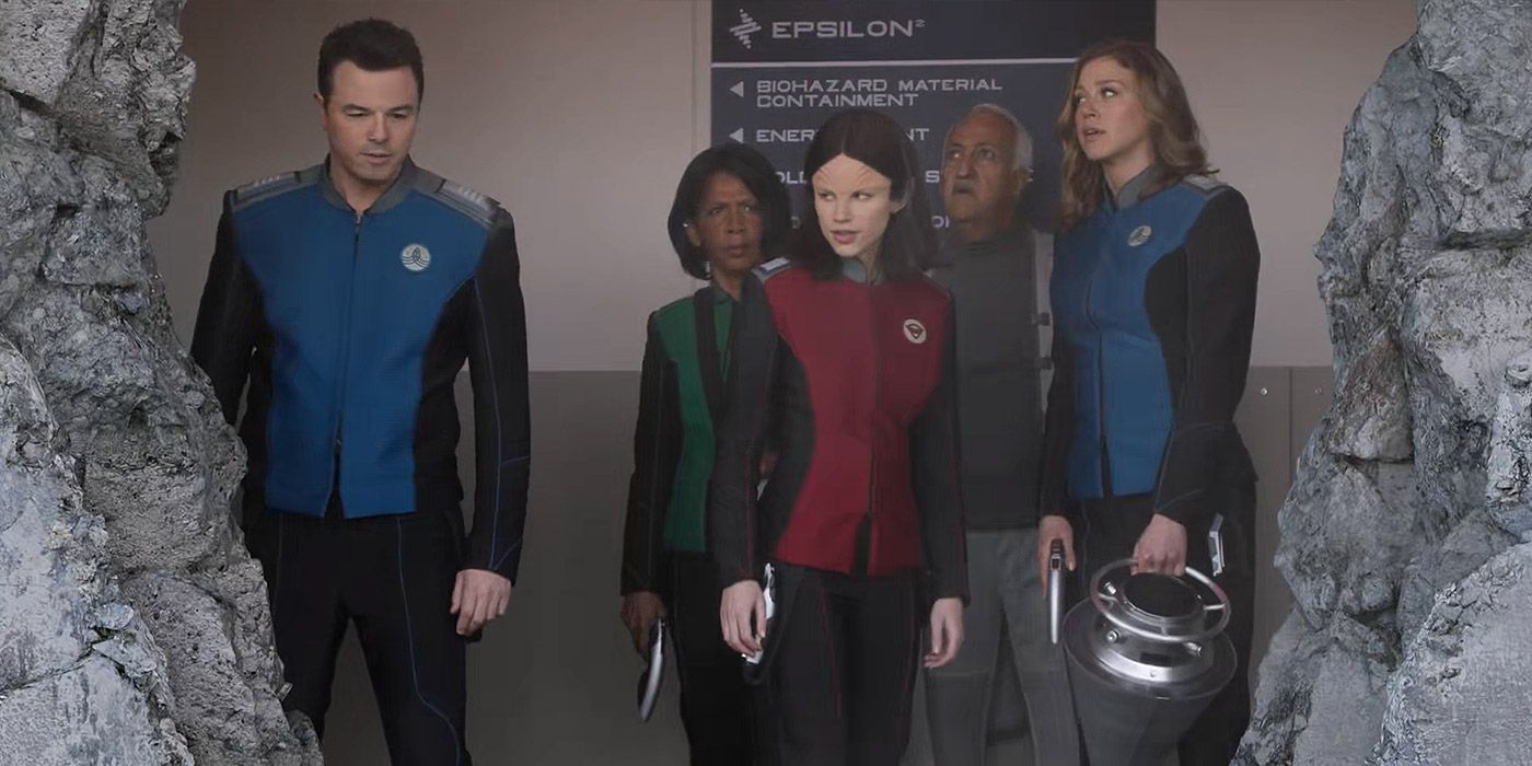 The Orville crew on an away mission