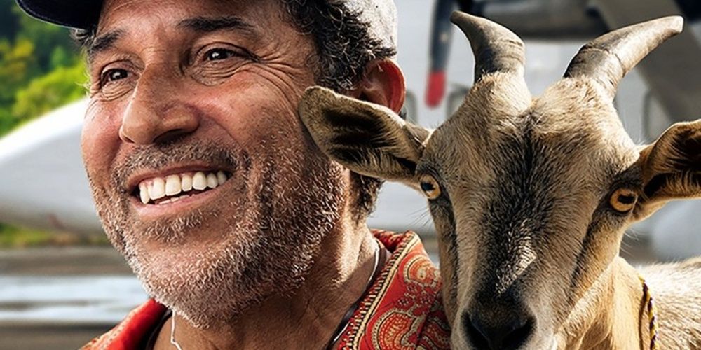 Oscar with his pet goat in The Lost City