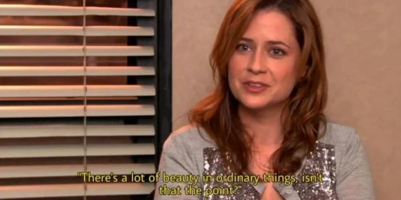 Pam talking about the beauty of life in The Office