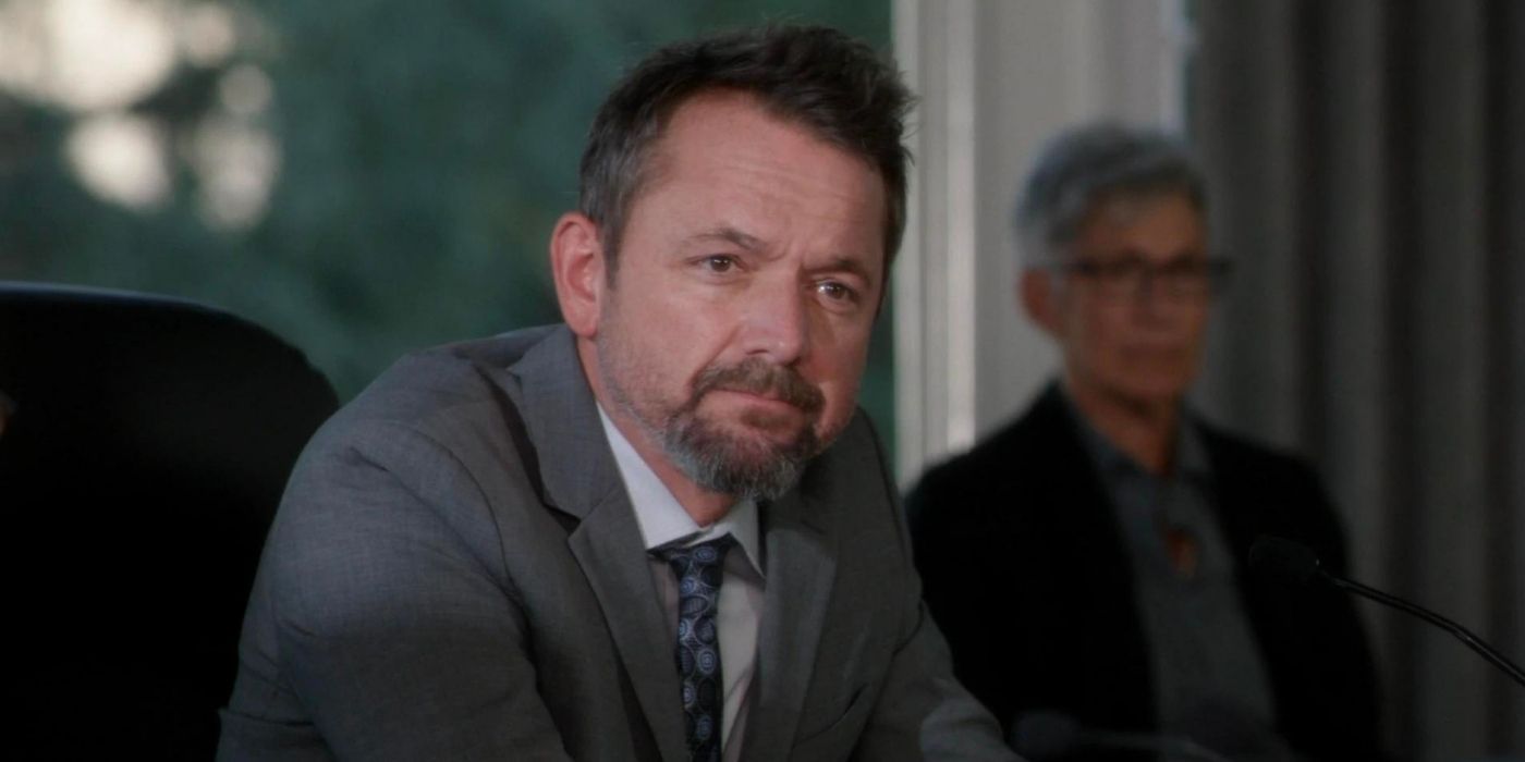 Paul Castello sitting at the jury panel during Meredith&rsquo;s trial for insurance fraud