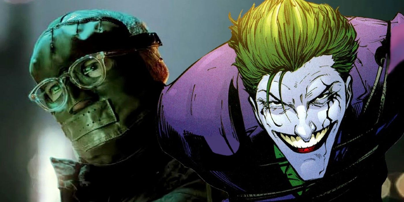 Paul Dano Riddler with the Joker