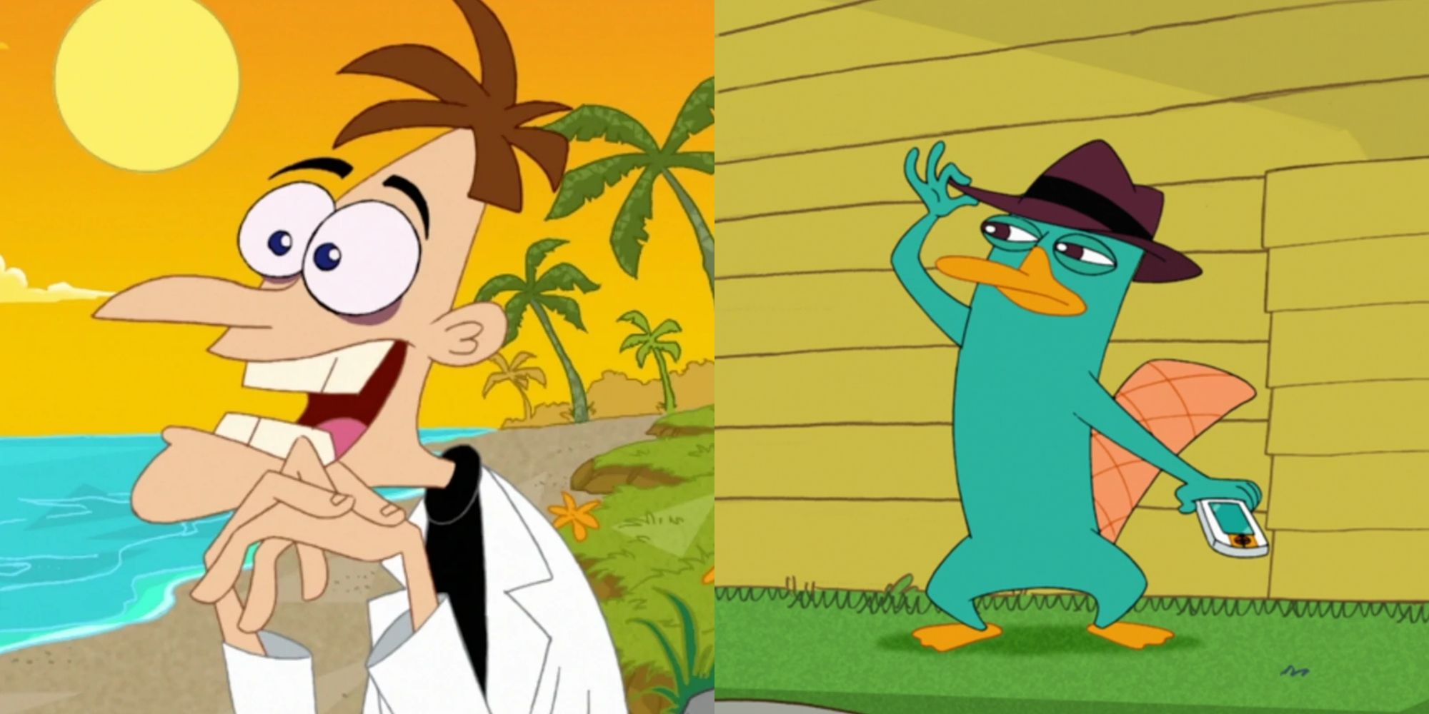Perry and Doofenshmirtz Split Image