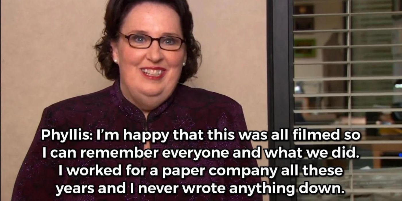 Phyllis quote in a talking head on The Office