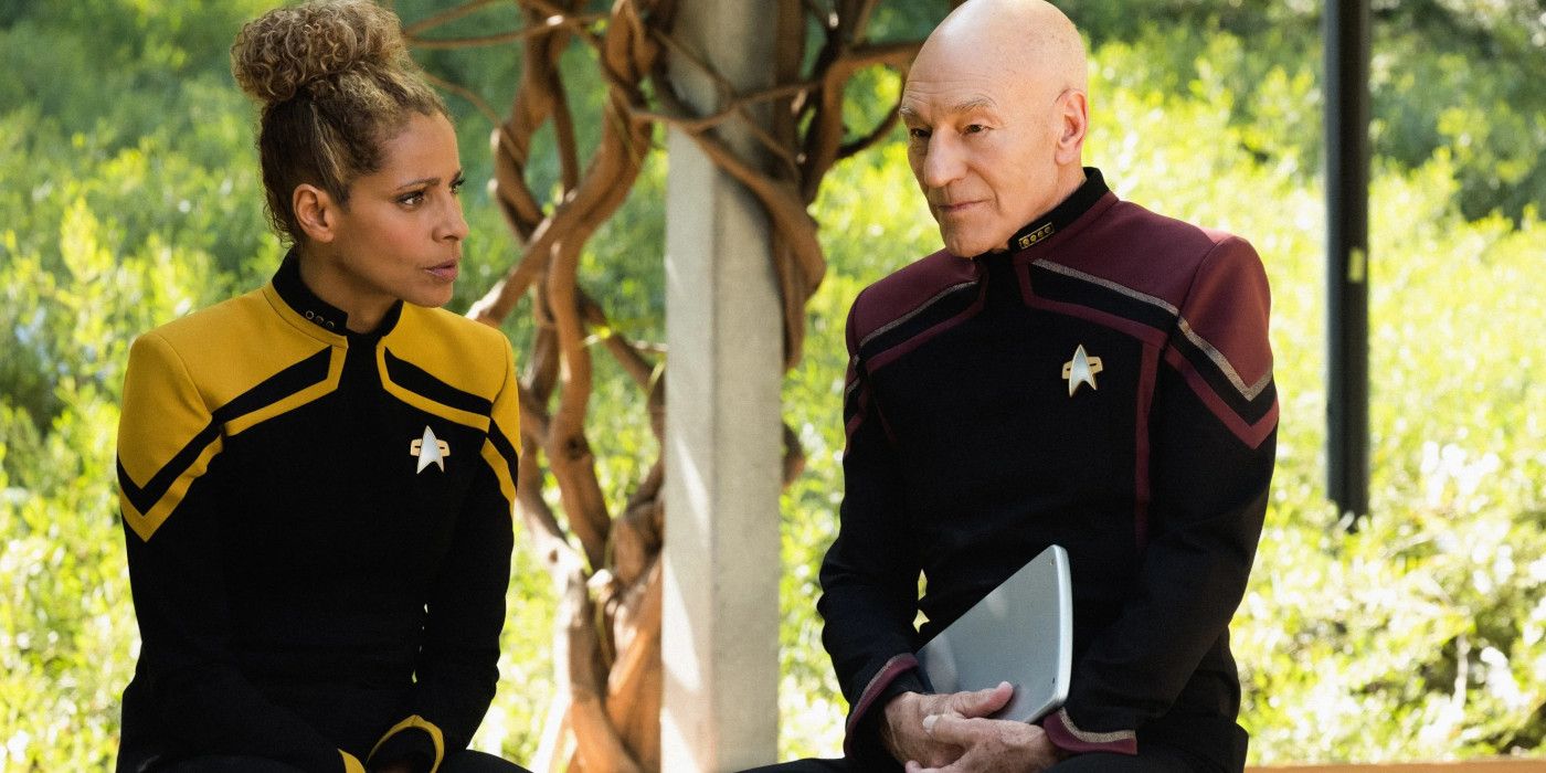 Picard talking to Raffi in Star Trek: Picard