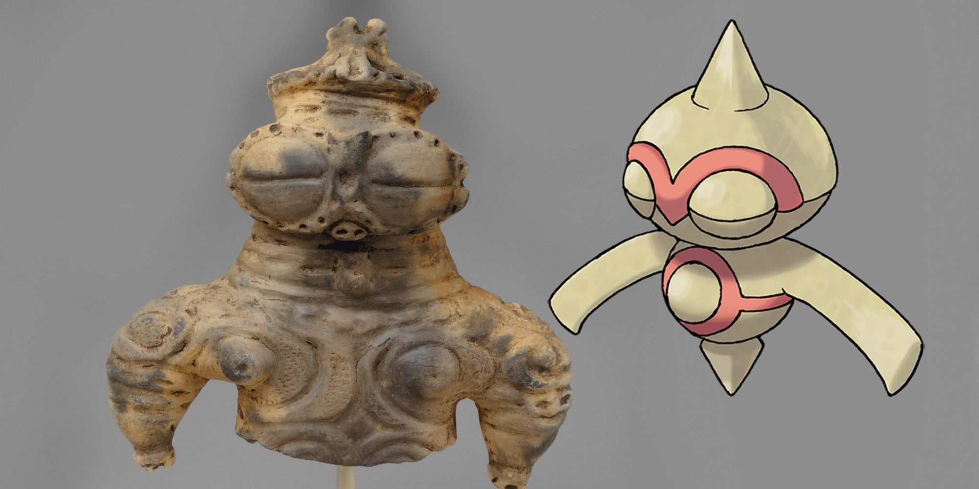 Pokémon designs influenced by real-world history: Baltoy resembles the Dogu statues. 