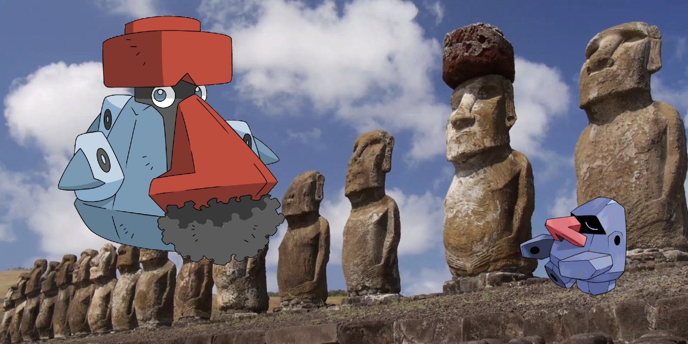 Pokémon designs influenced by real-world history include Probopass, that resembles the Rapa Nui Moai. 